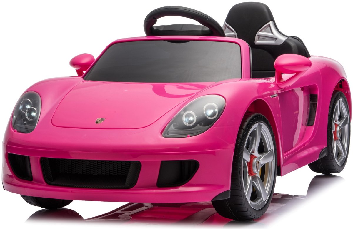 SUN BABY Porsche Carrera GT Elektrische Kinderauto Accuvoertuig 12V - Afstandsbediening, MP3, Openende Deuren - Roze Speelgoedaccuvoertuig kopen online