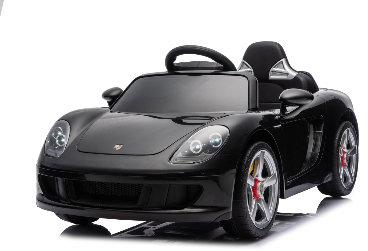 SUN BABY Porsche Carrera GT Elektrische Kinderauto Accuvoertuig 12V - Afstandsbediening, MP3, Openende Deuren - Zwart Speelgoedaccuvoertuig kopen online