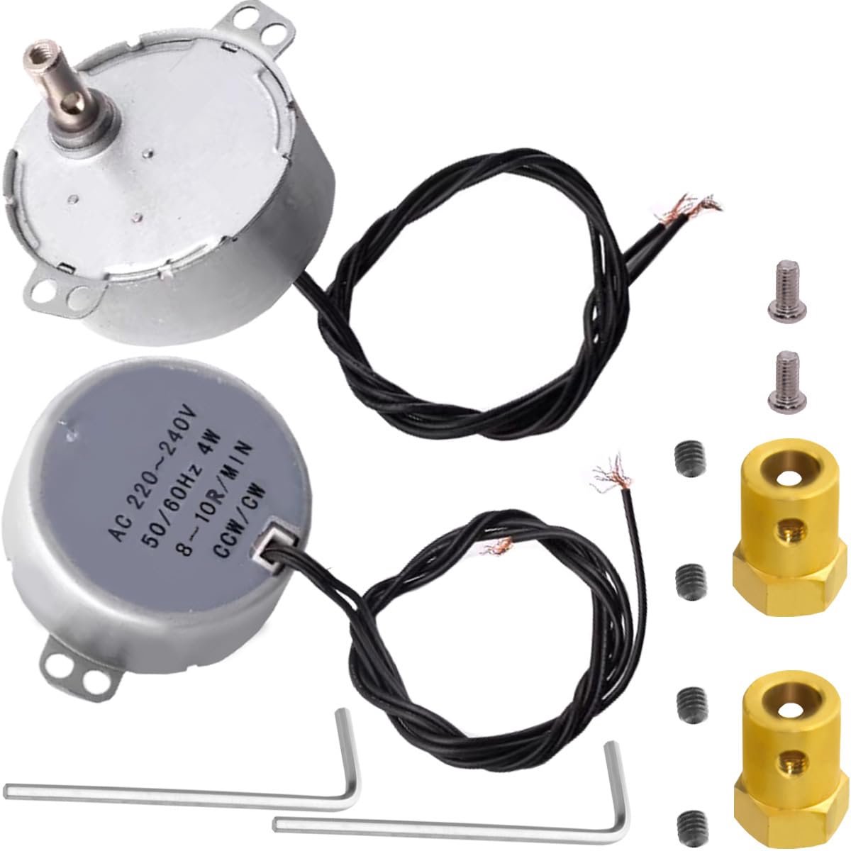 Synchrone Motor - Draaistroommotor - Projecten en Hobby - Laag Geluidsniveau - 8-10 RPM - Zilverkleurig Loopmotor kopen online