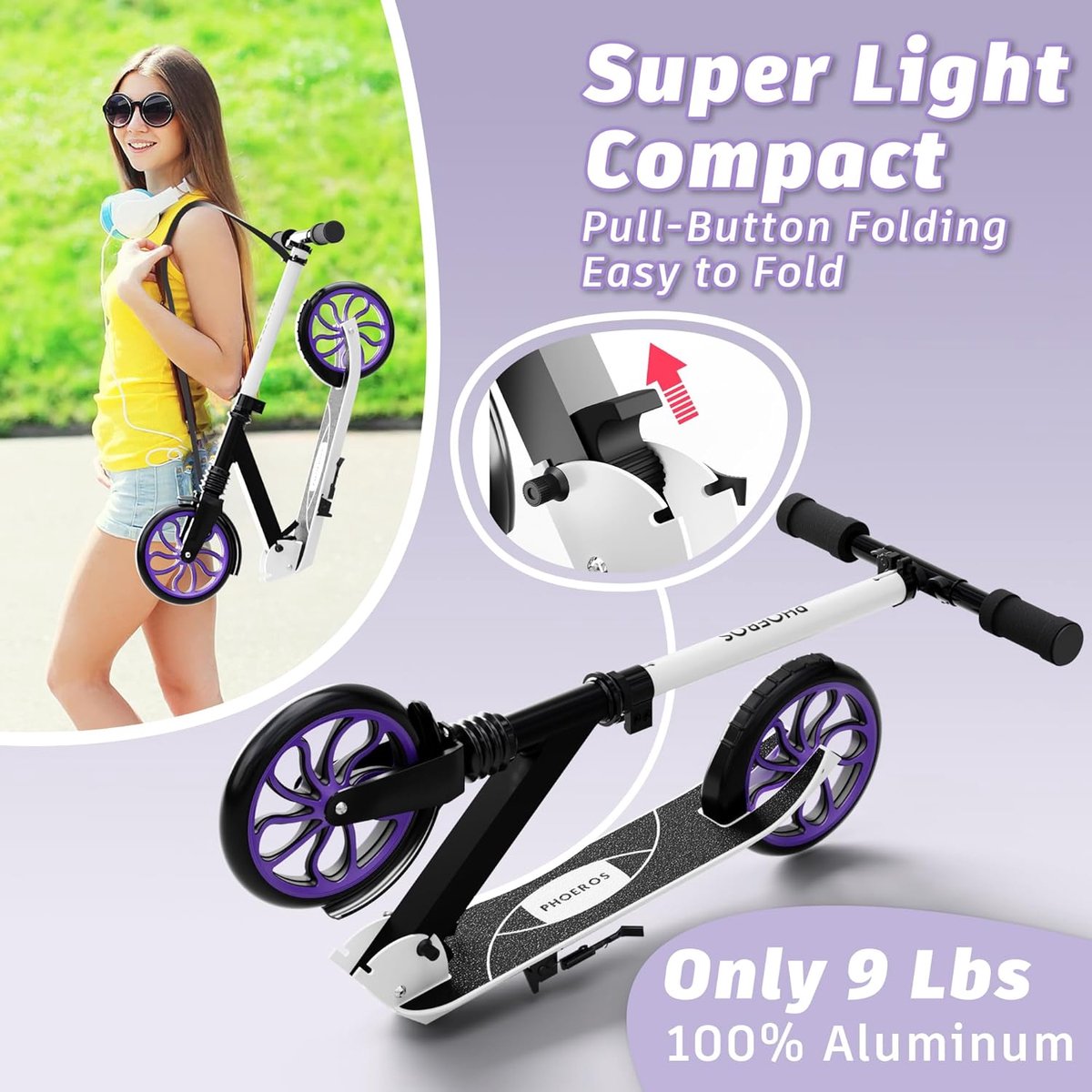 Thijox - PHOEROS Kick Scooter voor Kinderen en Tieners 6-12 Jaar - Lichtgewicht Aluminium Step met 20,3 cm Wielen - Opvouwbaar en Verstelbaar - Perfec Step kopen online
