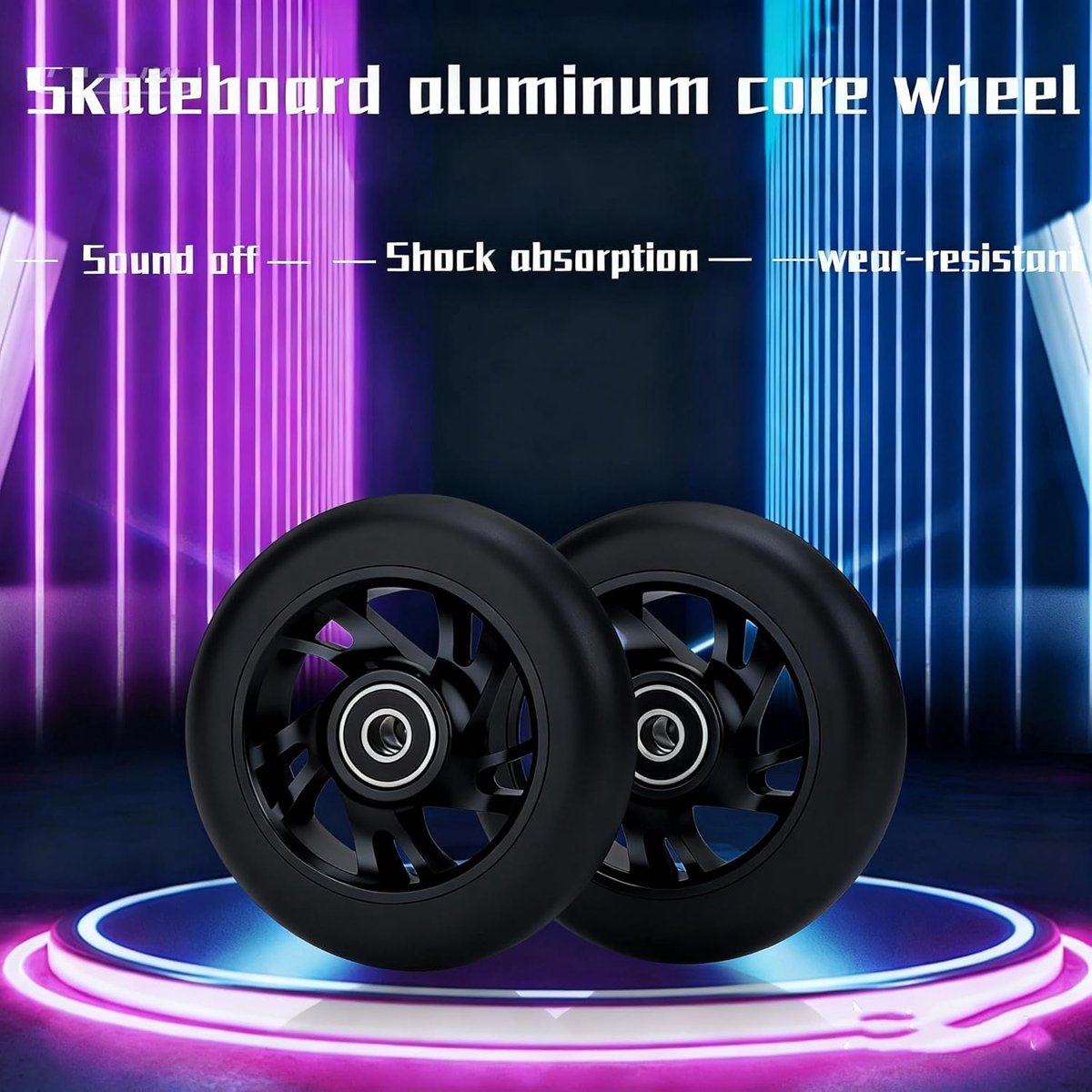 thijox pro stunt step wielen 100 mm abec 9 kogellagers duurzaam pvc 2 stuks zwart compatibel met razor apollo cox swain en meer