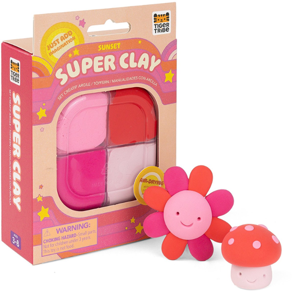 Tiger Tribe Super Clay klei set - roze en rood navulling voor kinderen. Step kopen online