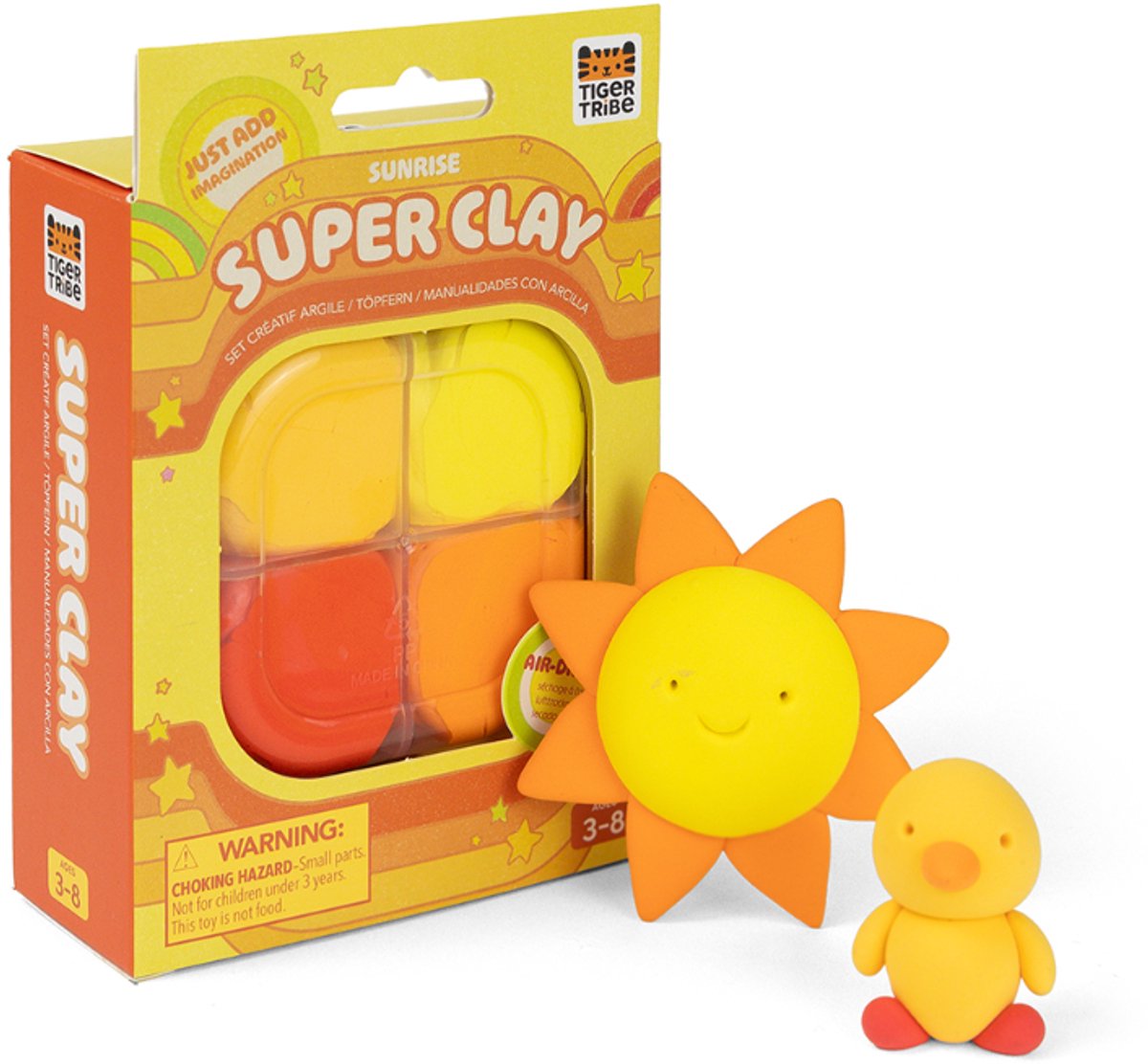 Tiger Tribe Super Clay klei set - Sunrise geel oranje navulling creatief. Step kopen online