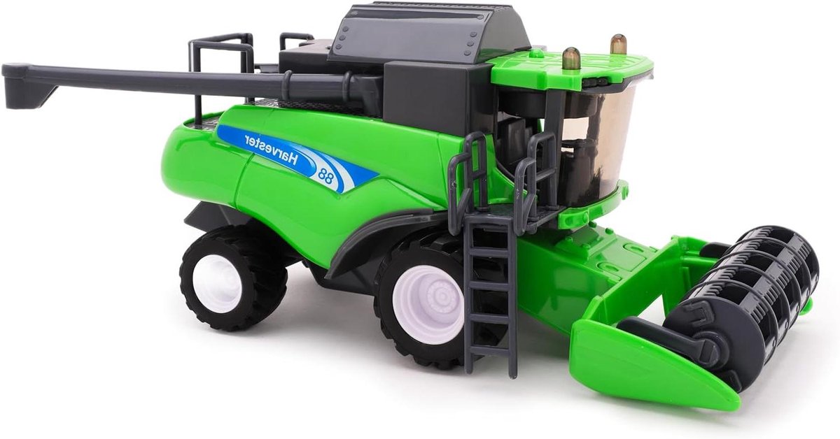 Toyland® 1:32 schaal, door wrijving aangedreven groene maaidorser - Boerderijspeelgoed - 25 cm x 11 cm Speelgoedgrasmaaier kopen online