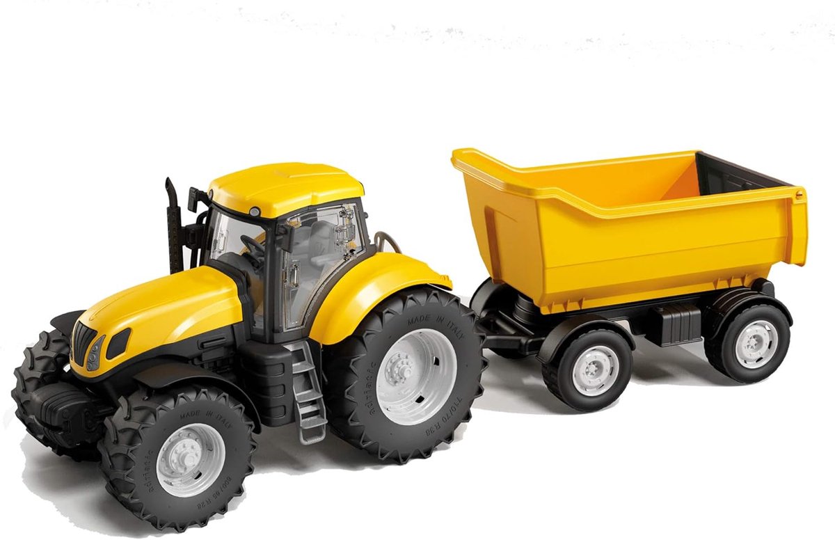 tractor met aanhanger speelgoedvoertuig boerderij buiten spelen strand schaal 1 32 20 x 59 x 18 cm