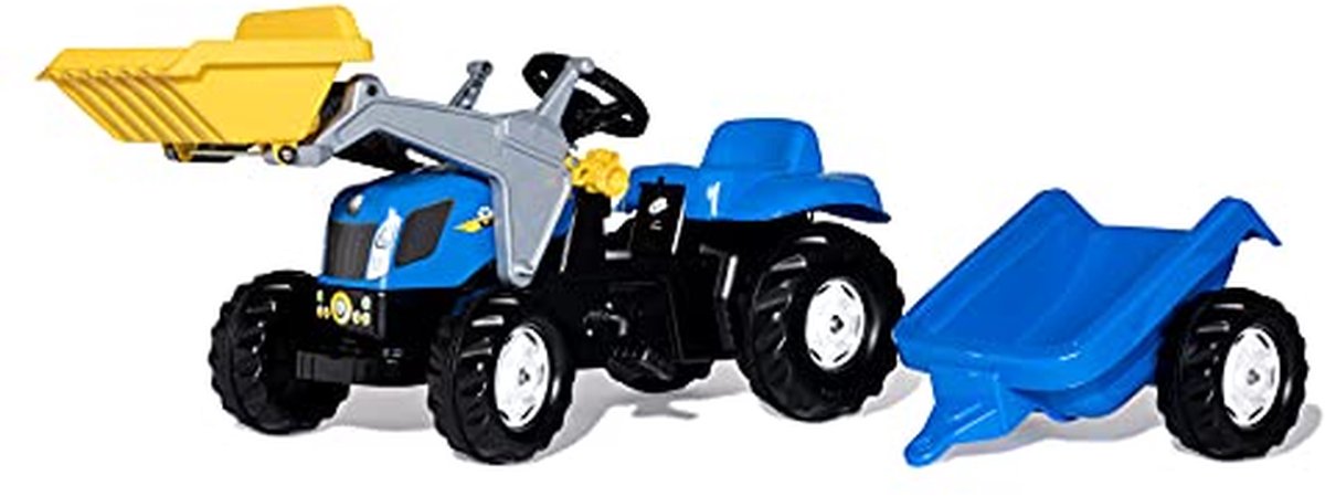 Traptractor met aanhanger - Kindertractor speelgoed - Buiten spelen - Openklapbare motorkap - 161 x 47 x 55 cm - Groen Speelgoedkruiwagen kopen online