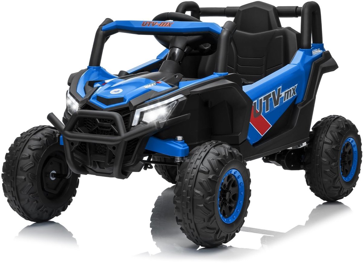 Triumpunpre - Elektrische kinderauto Elektrische kinderquad - met afstandsbediening LED koplampen, USB-aansluiting en muziekfunctie - Vanaf 3 jaar Blauw Speelgoedaccuvoertuig kopen online