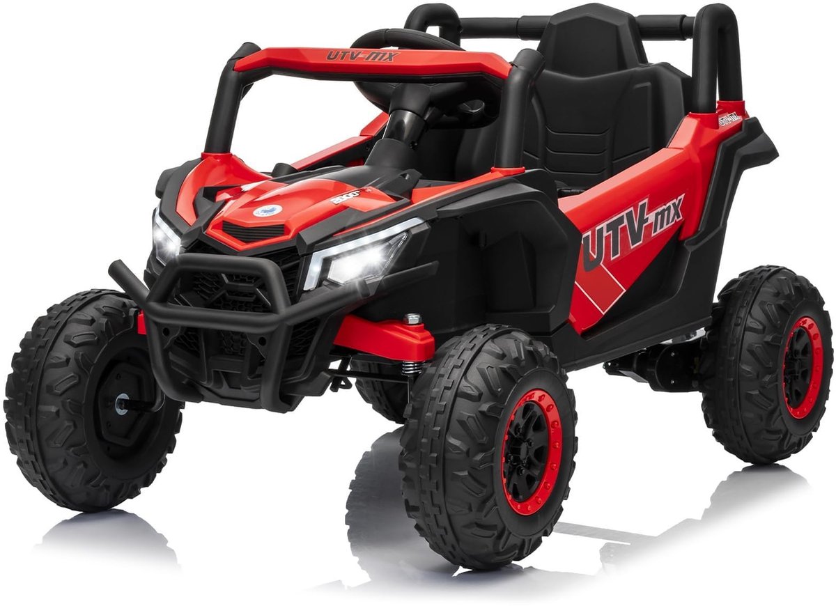 Triumpunpre - Elektrische kinderauto Elektrische kinderquad - met afstandsbediening LED koplampen, USB-aansluiting en muziekfunctie - Vanaf 3 jaar Rood Speelgoedaccuvoertuig kopen online
