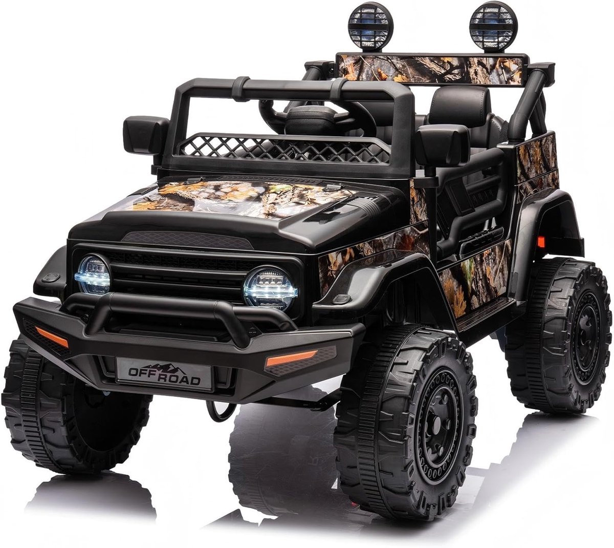 Triumpunpre - Elektrische kinderauto kinderjeep 12V 4,5Ah voertuig - met 4 wielen tot 5 km/h - PP kunststof speelgoedauto voor buiten - Zwart Speelgoedaccuvoertuig kopen online