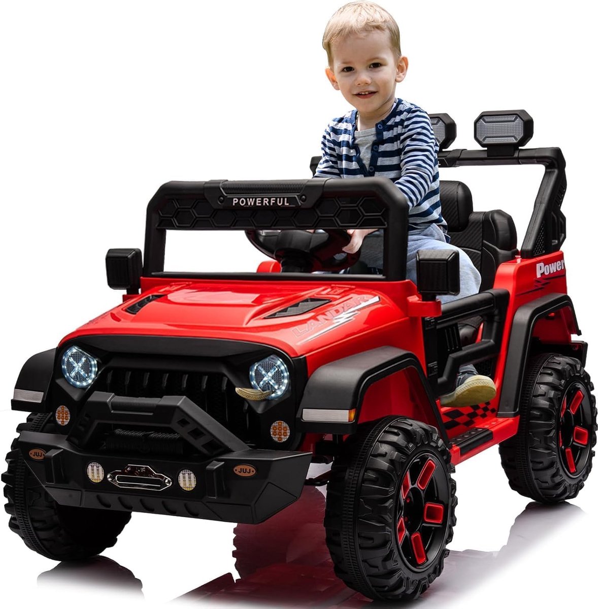 Triumpunpre - Elektrische kinderkwart 12V - quad met 2.4G afstandsbediening - LED-verlichting - draadloos - dubbele motor - voor 3-8 jaar - Rood Speelgoedaccuvoertuig kopen online