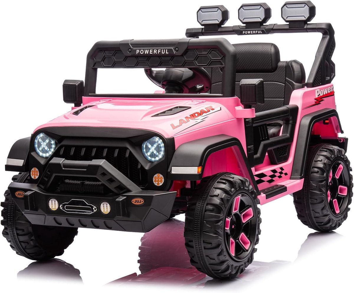 triumpunpre elektrische kinderkwart 12v quad met 2 4g afstandsbediening led verlichting draadloos dubbele motor voor 3 8 jaar roze