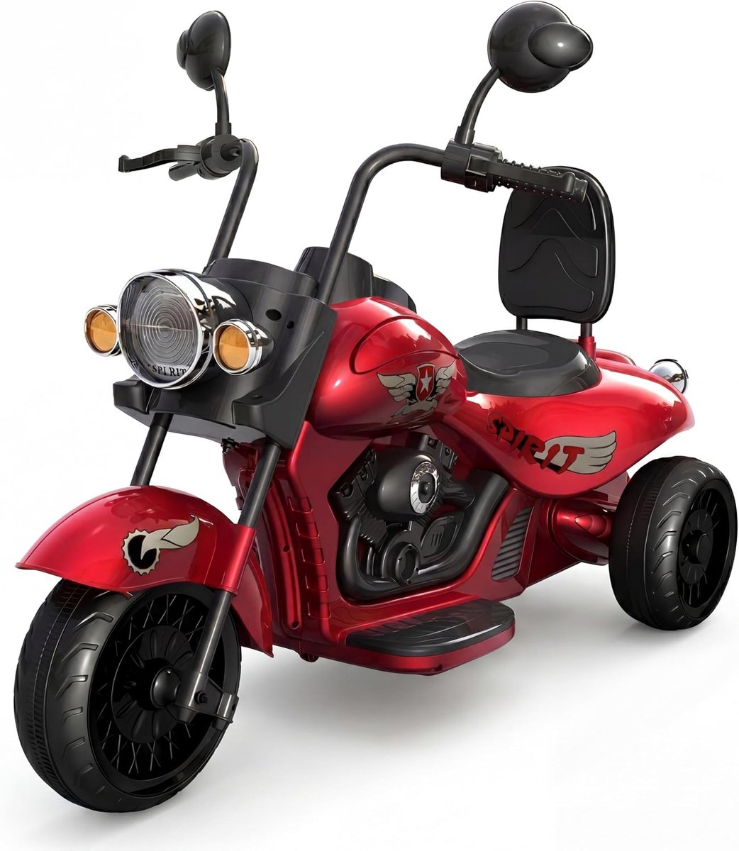 Triumpunpre - Elektrische Kindermotor 12V 4.5Ah Moteur 35Wx2 - LED-verlichting muziek claxon - 2x35W motor - Vanaf 3 jaar Rood Speelgoedaccuvoertuig kopen online