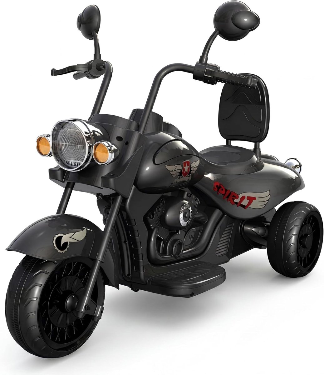 triumpunpre elektrische kindermotor 12v 4 5ah moteur 35wx2 led verlichting muziek claxon 2x35w motor vanaf 3 jaar zwart