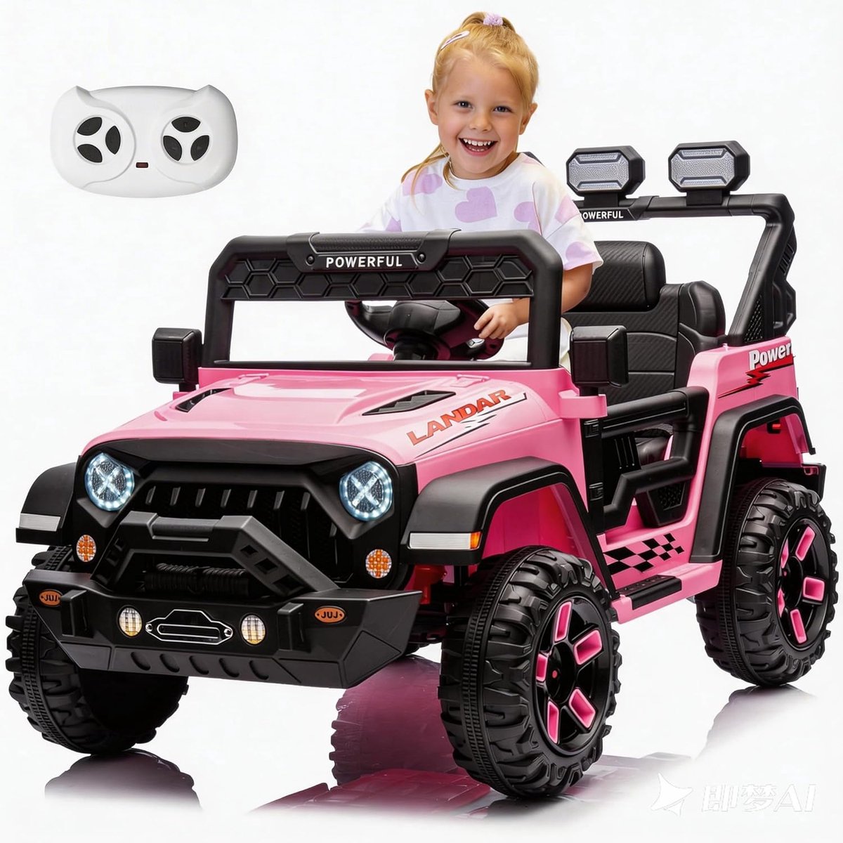 triumpunpre elektrische kinderquad 12v 7ah 3 snelheden 2 rijmodi met afstandsbediening led verlichting veiligheidsgordel vanaf 1 8 jaar roze