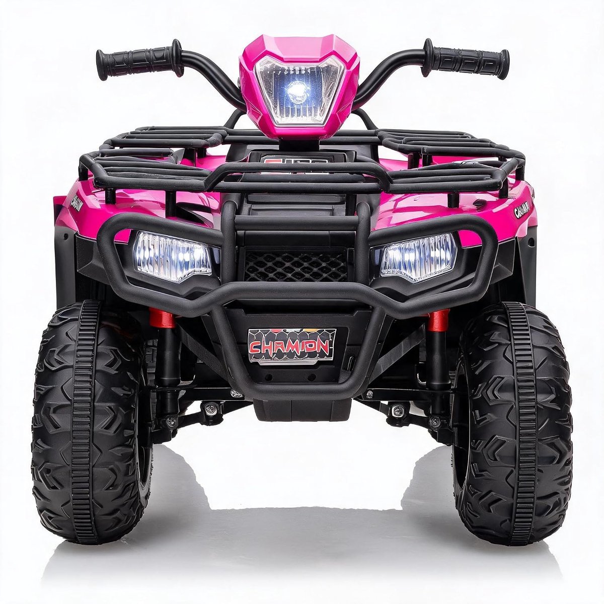 triumpunpre elektrische kinderquad 12v led koplampen muziek en usb 2 snelheden dubbele aandrijving 2x30w voor 3 8 jaar magenta