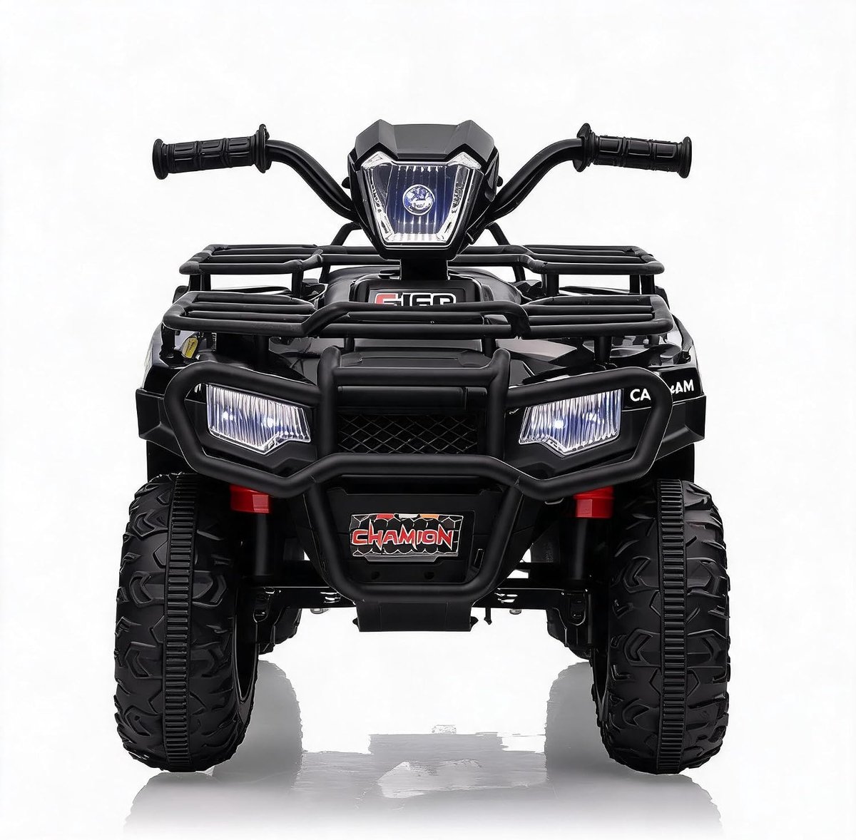 triumpunpre elektrische kinderquad 12v led koplampen muziek en usb 2 snelheden dubbele aandrijving 2x30w voor 3 8 jaar zwart