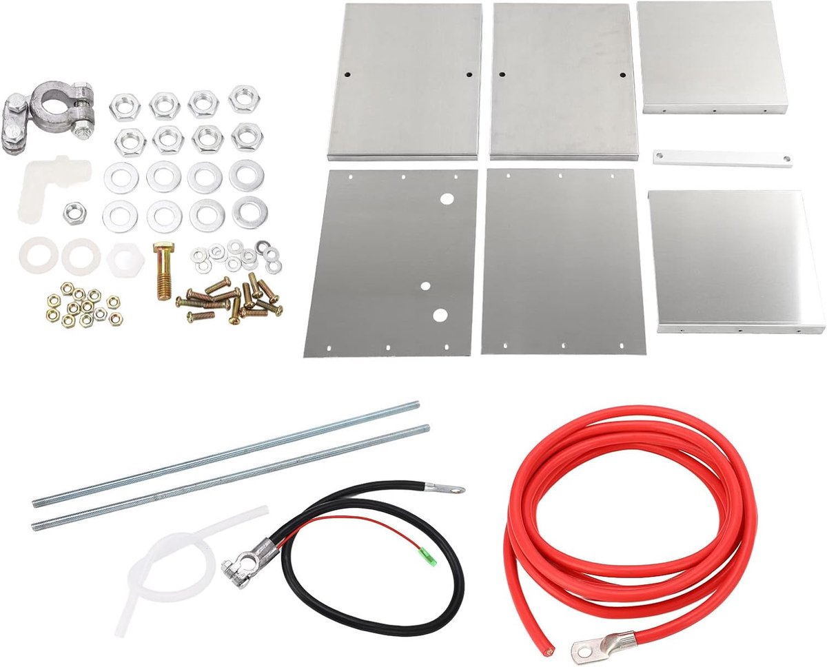 Universele Accubak - Verplaatsingsset - Voertuig Balans - Roestvrij Staal - 42x29x9 cm - Zwart Buitenspeelvoertuigaccessoire kopen online