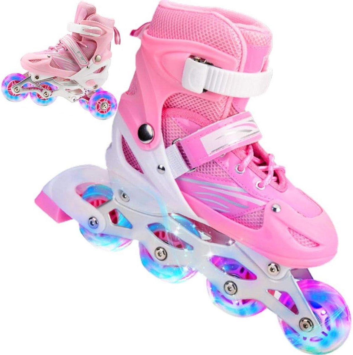 Verstelbare 2-in-1 Rolschaatsen met Knipperende Wielen voor Kinderen en Volwassenen Rolschaatsen kopen online