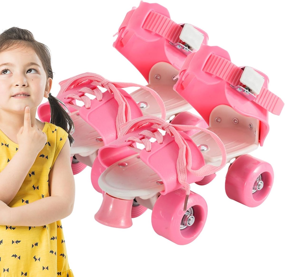 verstelbare rolschaatsen kinder rolschaatsen buiten spelen eenvoudig verstelbaar maat 28 36 roze