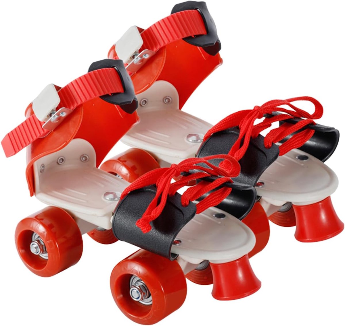 Verstelbare Rolschaatsen - Quad Skates Kinderen - Buiten Skaten - Dubbele Wieltjes Ontwerp - Verstelbare Maat - Rood Rolschaatsen kopen online