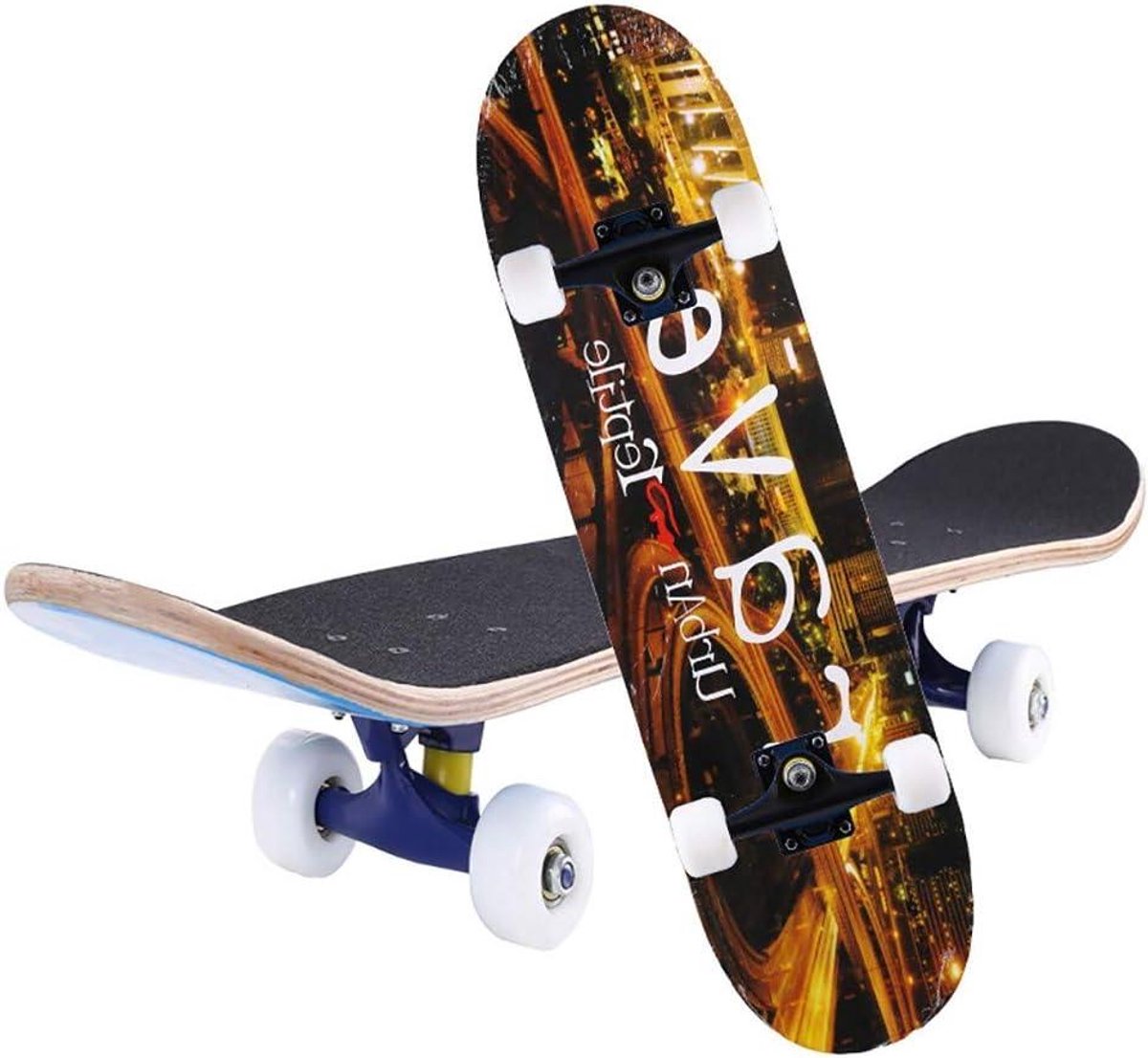 vierwielig skateboard sport skateboard buiten sporten 7 laags esdoorn dek 80 cm multicolor