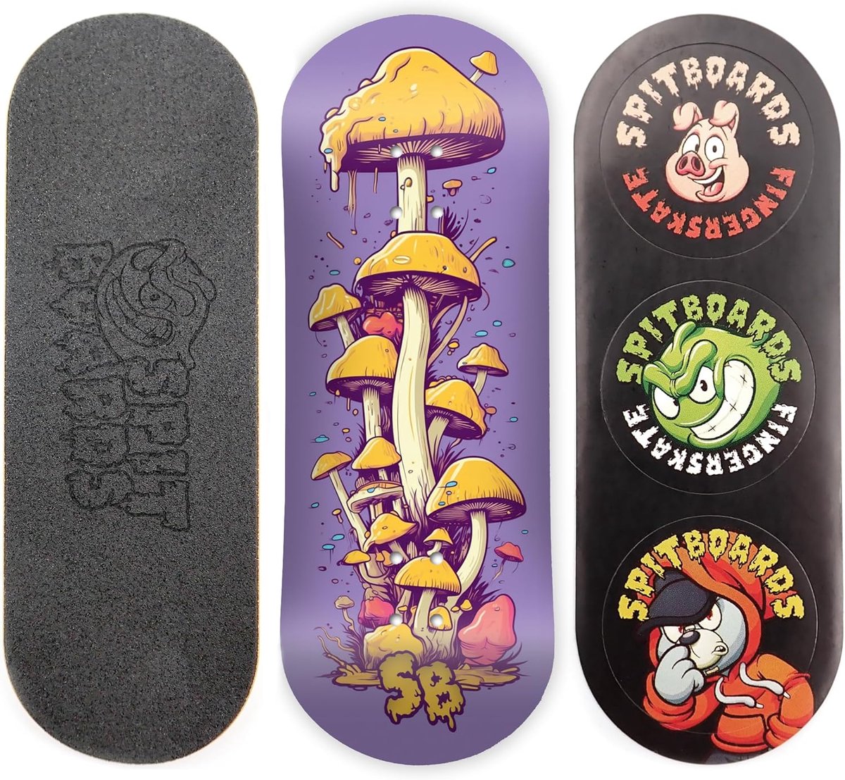 Vinger skate deck - Mini skateboard - Trucs oefenen - Echt hout 5 lagen - 34 x 96 mm - Champignonkaas Skateonderdeel kopen online