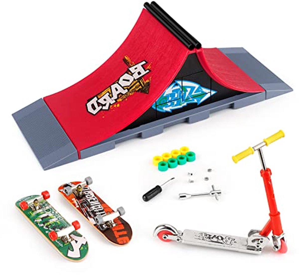 Vinger skateboard ramp set - Mini skateboard park - Oefenen skateboard tricks - Compleet met accessoires - 1:1 schaal - Upgrade Skateonderdeel kopen online