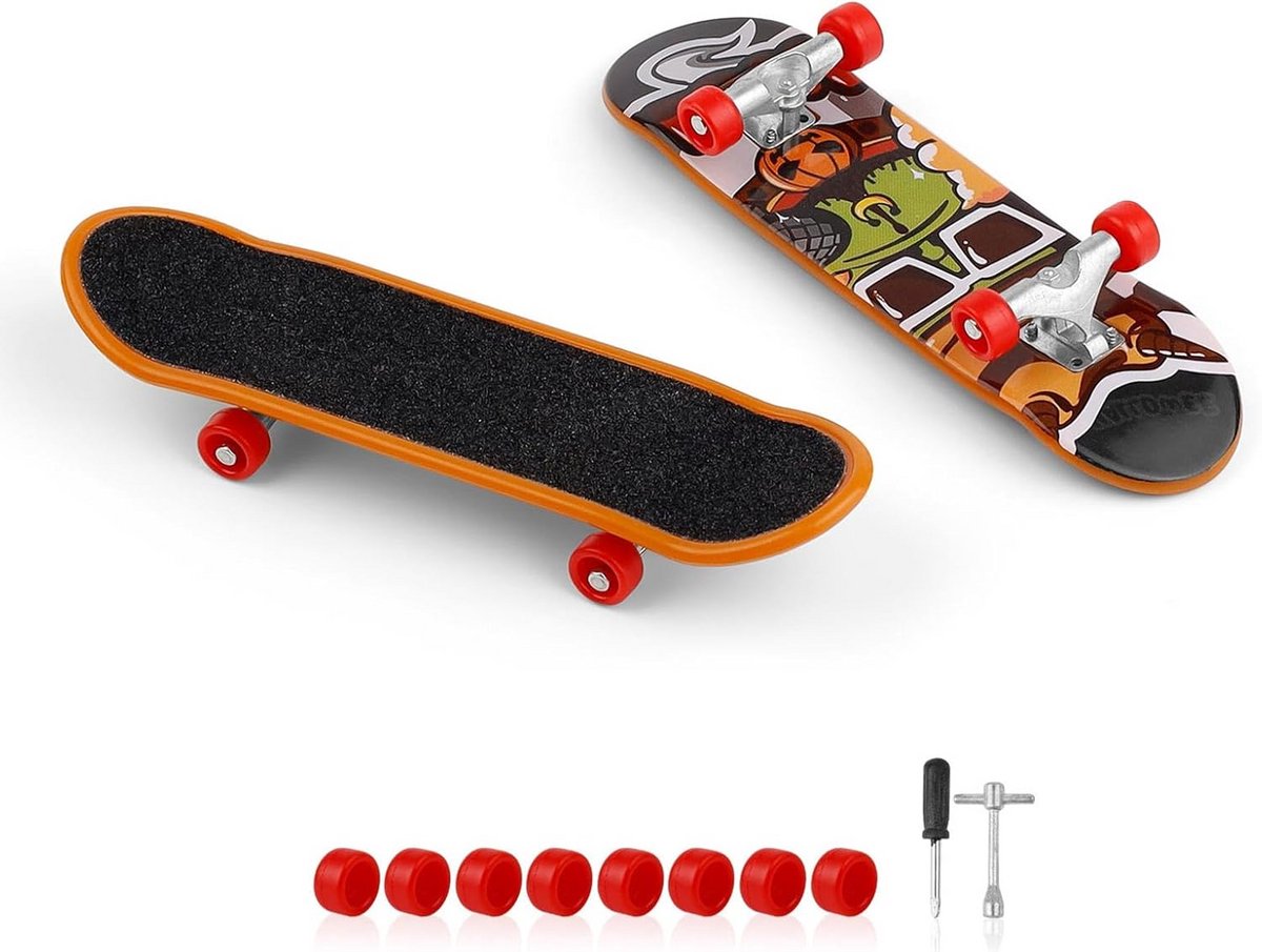 vinger skateboards mini skateboards trick oefenen mat oppervlak 2 stuks willekeurig patroon