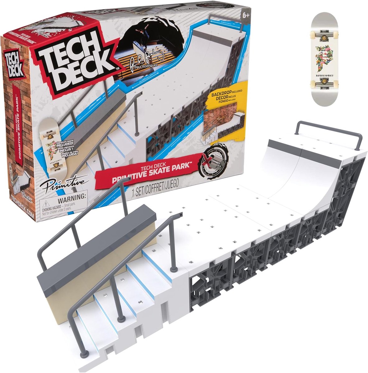 vingerboard skatepark mini skateboard set trick oefenen modulair x connect systeem 30x30x8cm rood