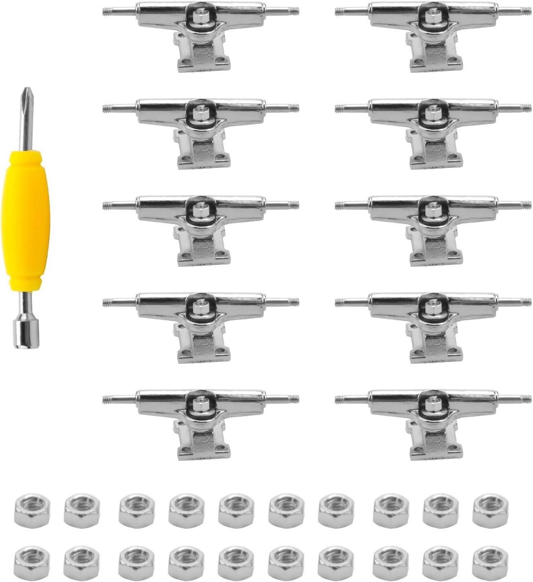 vingerboard trucks set mini skateboard onderdelen hobby aanpassen roestbestendige legering 29 mm zilver