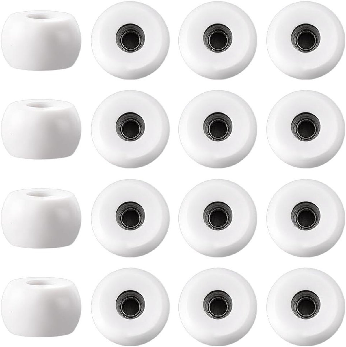 vingerboard wielen mini skateboard wielen trucs oefenen lichtgewicht kunststof 7 5x4 5mm wit