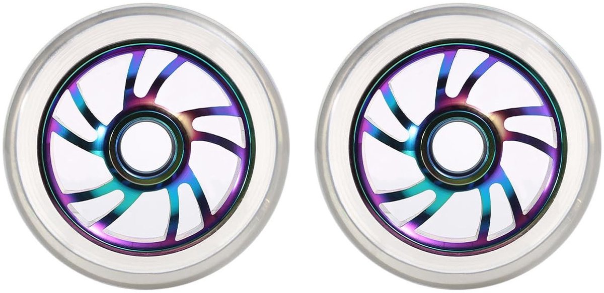 VLEMICO- Skateboardwielen 110mm - PU-materiaal - Aluminiumlegering kern - Abec 9 lagers - Stuntprestaties - Slijtvast en schokabsorberend - Scooterwielen Skateonderdeel kopen online