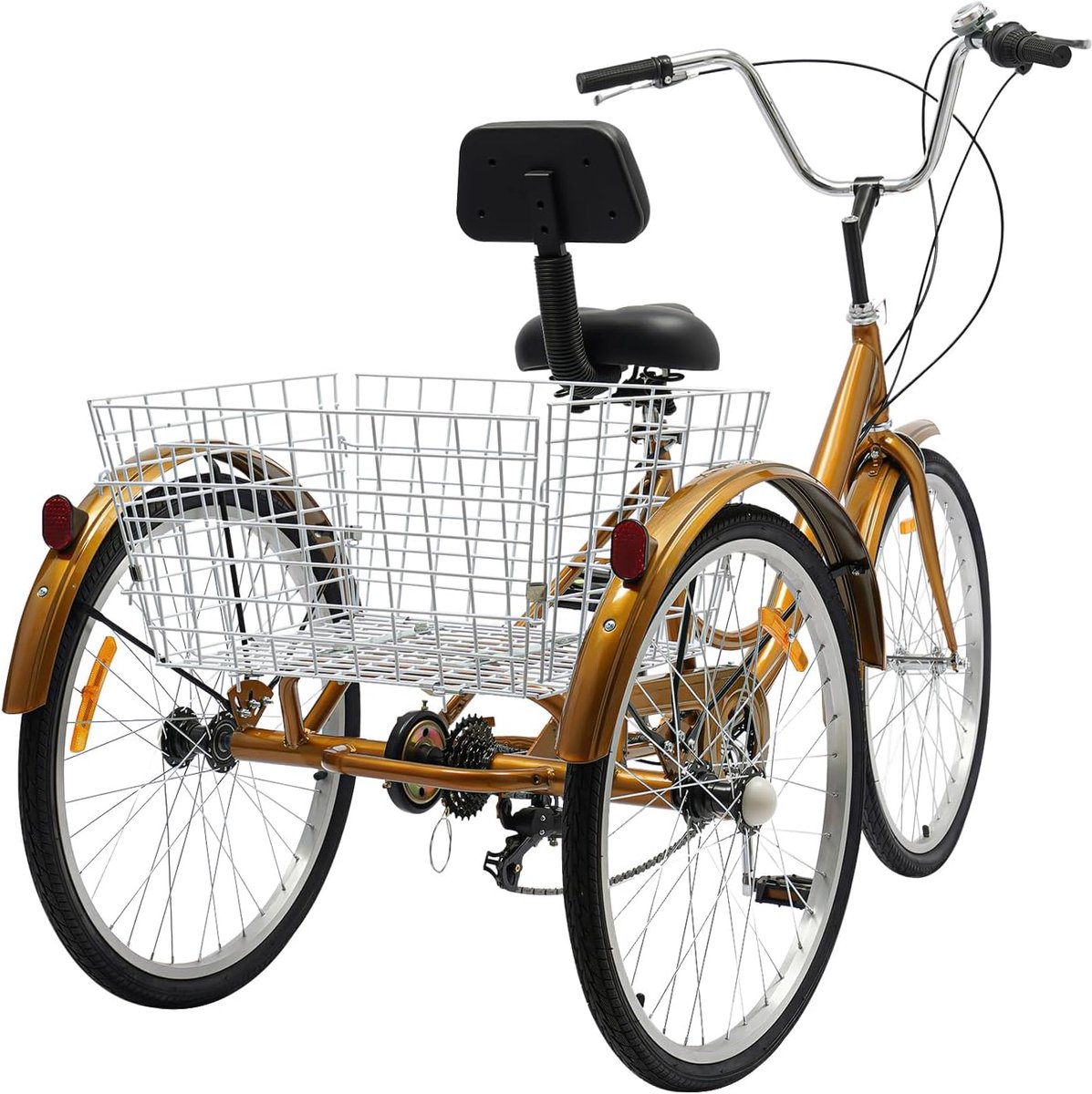 volwassen driewieler driewiel comfortabel fietsen sterk draagvermogen 24 inch wielen wit