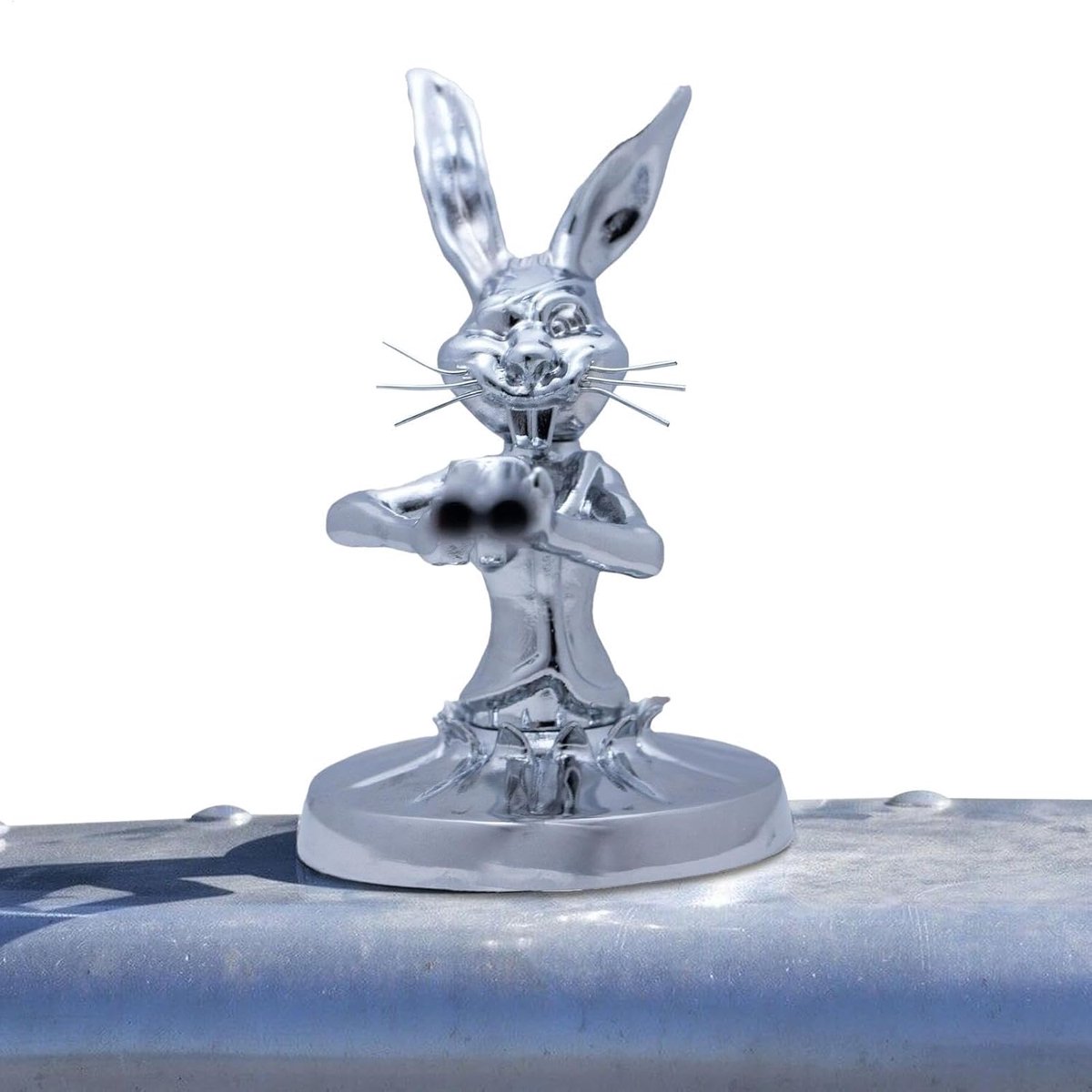vrachtwagen ornament motorkap decoratie auto verfraaien sterke legering 7x4x10 cm zilver