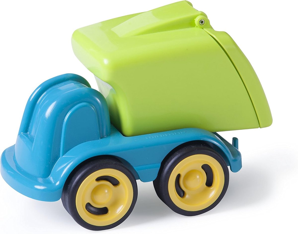 Vuilnisbak Speelgoed - Mini Vrachtwagen - Kinderkamer Decoratie - Duw- en Trekfunctie - 10.5 x 19 cm - Multicolor Speelgoedkruiwagen kopen online