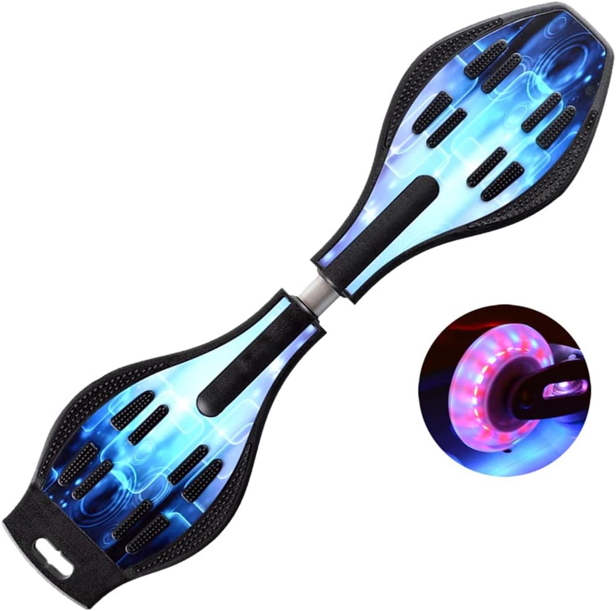 Waveboard Kinderen - Zwenkplank Skateboard - Straat Surfen - Lichtgevende Wielen - 87 x 232 cm - Blauw Waveboard kopen online