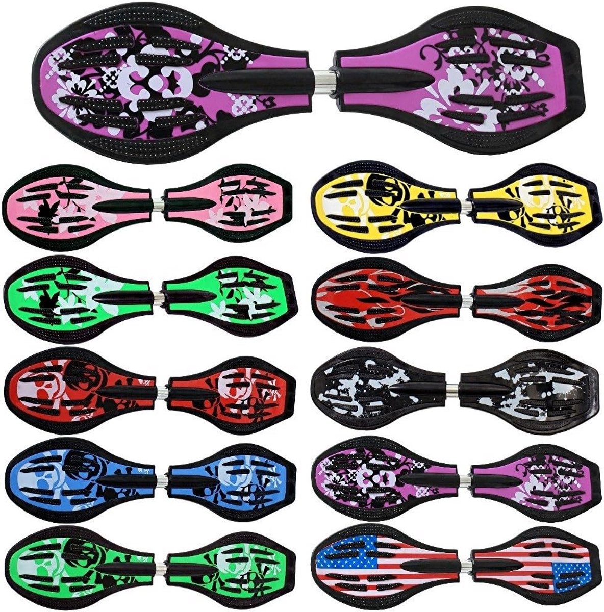 Waveboard met LED-wielen, hoge kwaliteit ABEC-9 lagers en draagtas Waveboard kopen online
