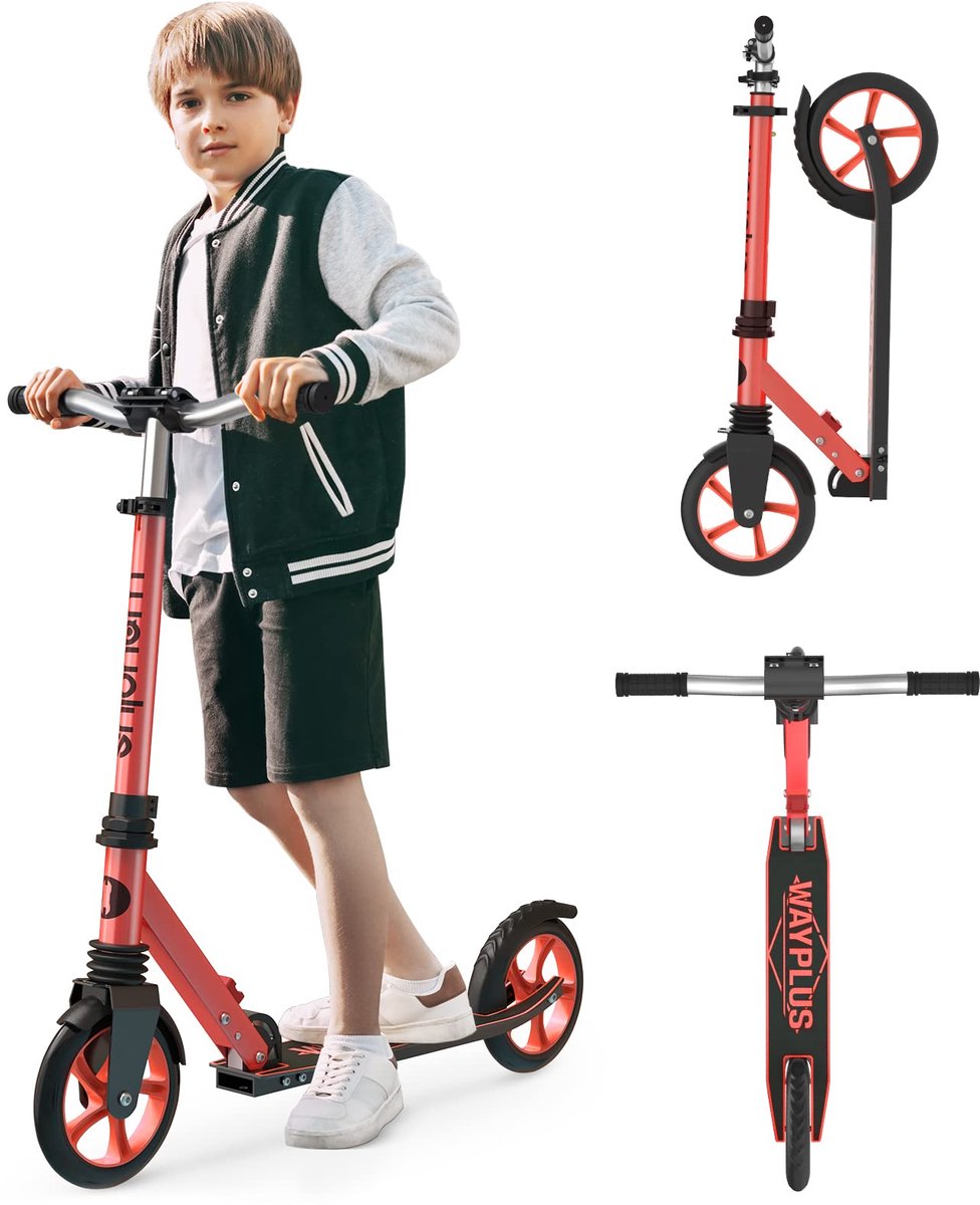 WAYPLUS Opvouwbare Scooter vanaf 6 jaar, tot 109 kg, 20 cm wielen, 4x verstelbaar, ABEC9 Step kopen online