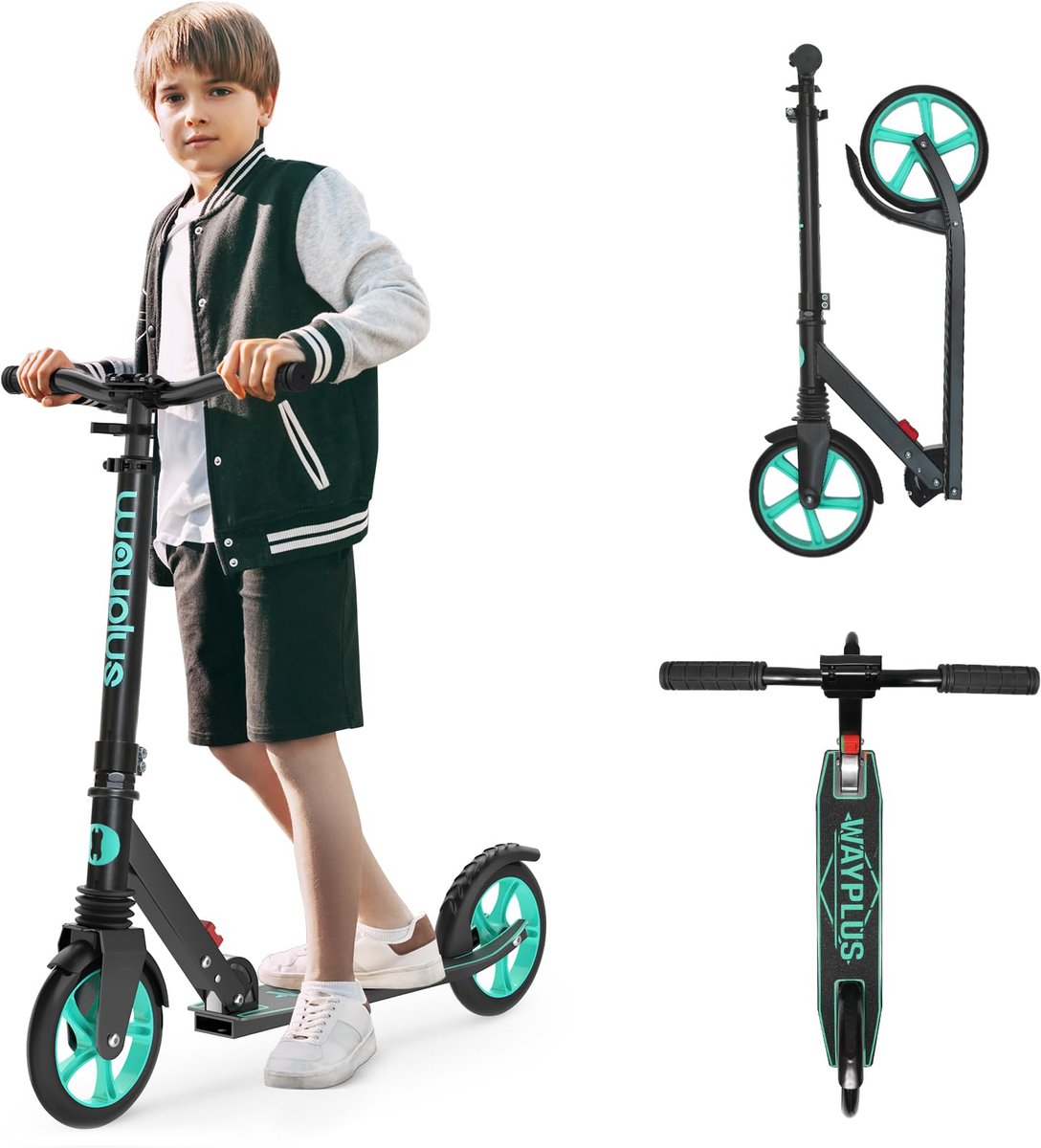 WAYPLUS Opvouwbare Step / Scooter – vanaf 6 jaar, max. belasting 109 kg, 20 cm wielen, 4-traps verstelbaar, ABEC9 lagers Step kopen online
