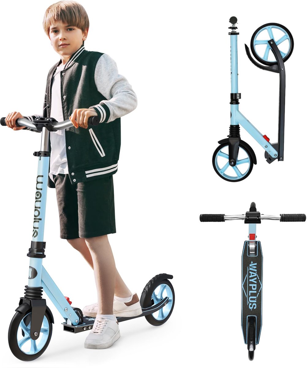WAYPLUS Vouwstep – geschikt vanaf 6 jaar, maximaal gewicht 109 kg, 20 cm wielen, 4 standen verstelbaar, ABEC9-lagers Step kopen online