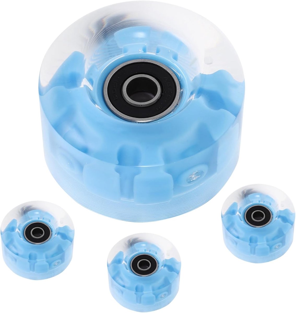 Wielen voor skates - Skate wielen - Buiten rijden - Lichtgevend design - 4 stuks - Blauw Skateonderdeel kopen online