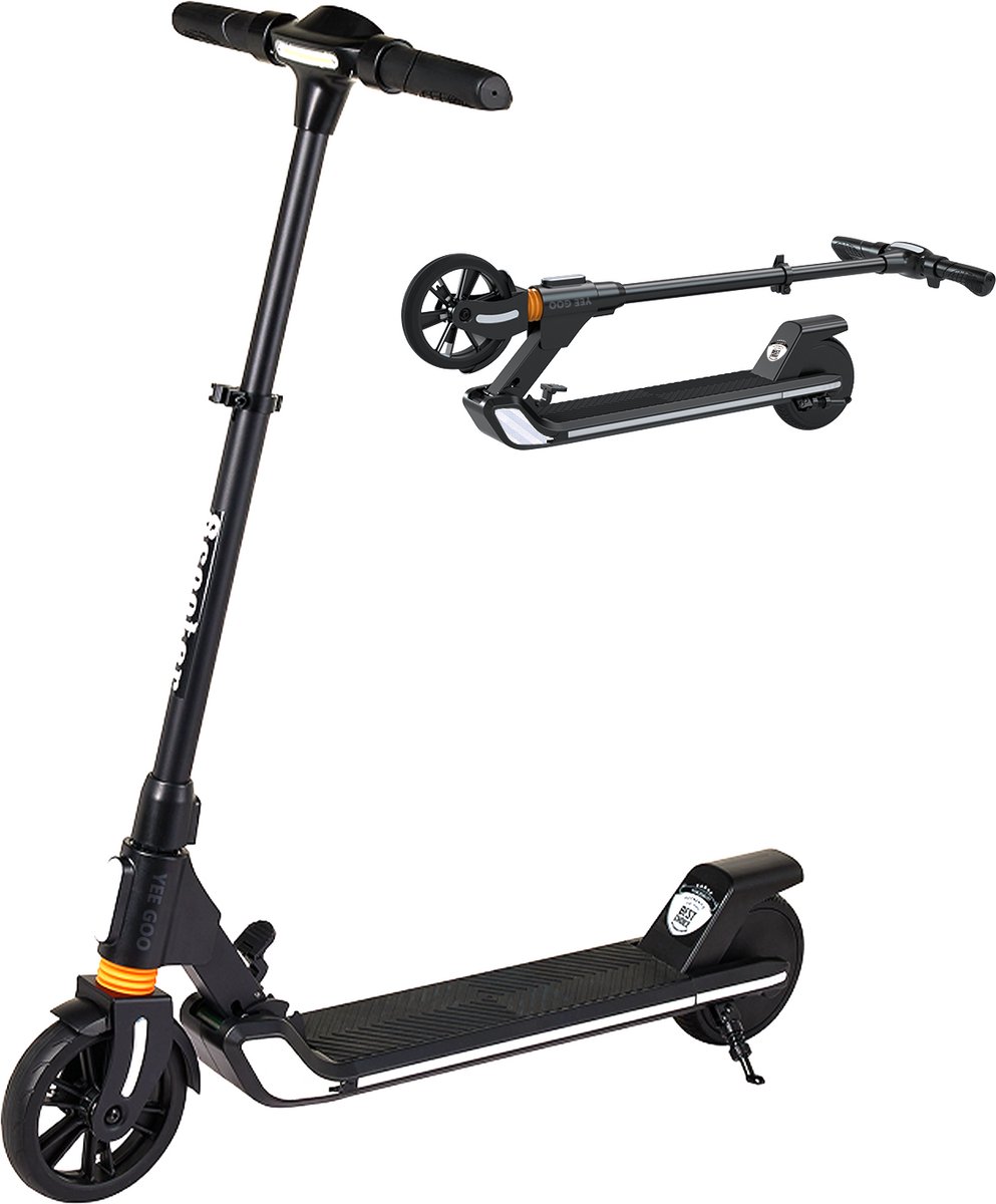 YEE GOO Elektrische step voor kinderen - Kinderstep - Elektrische step - 200W borstelloze Motor - Actieradius 8–13 km - Maximumsnelheid: 20 km/u - verstelbare Hoogte - Voorvering - 7-inch Banden - zwart Step kopen online