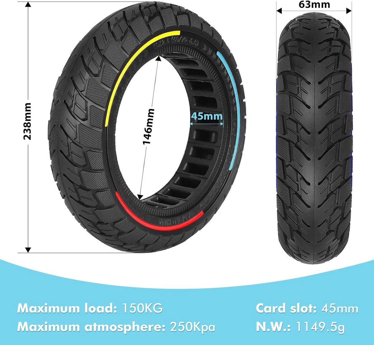 10 2 5 electric scooter wheels 10 inch electric scooter tire for ninebot g30 g30 max 60 70 6 5 anti slip and shopvlot