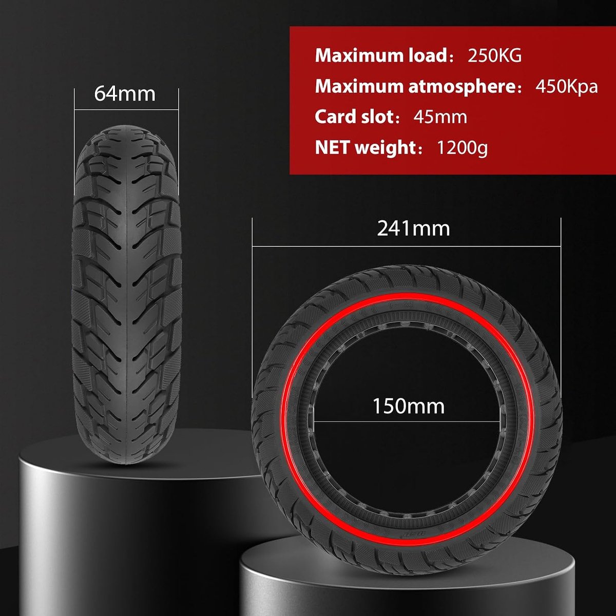 10 x 2 5 inch solid rubber tyres e scooter for ninebot max g30 g30p g30lp shopvlot