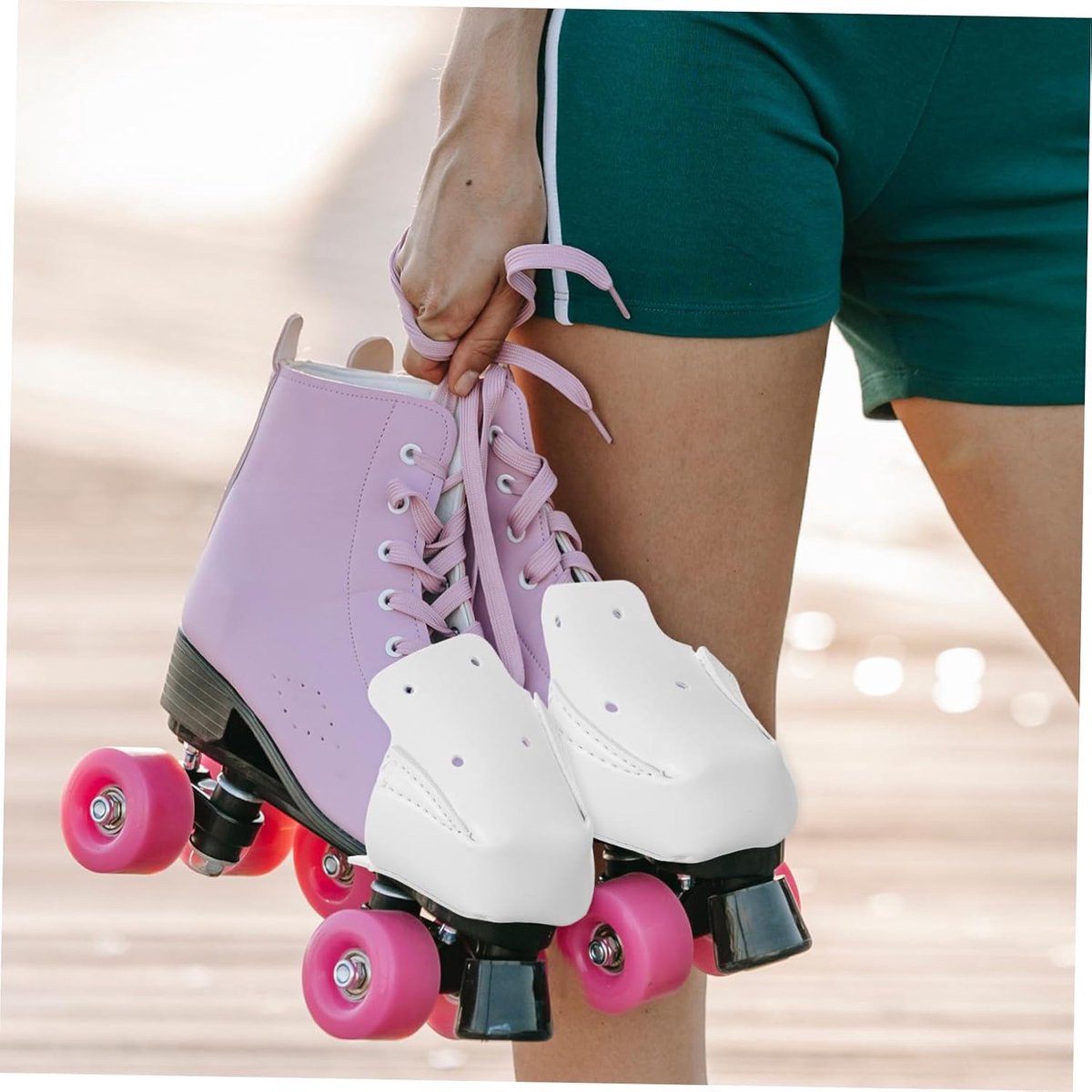 1paar roller skates beschermhoezen verstelbare toekappen voor skates duurzaam pu universele bescherming voor meeste eenvoudig te bevestigen geschikt voor decoratie