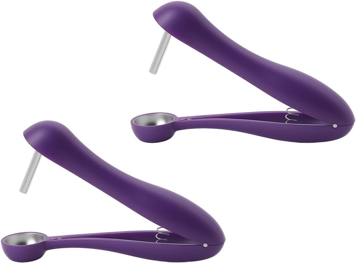 2 pcs cherry pitter with curved handle suitable for cherry hawthorns olives dates etc purple shopvlot
