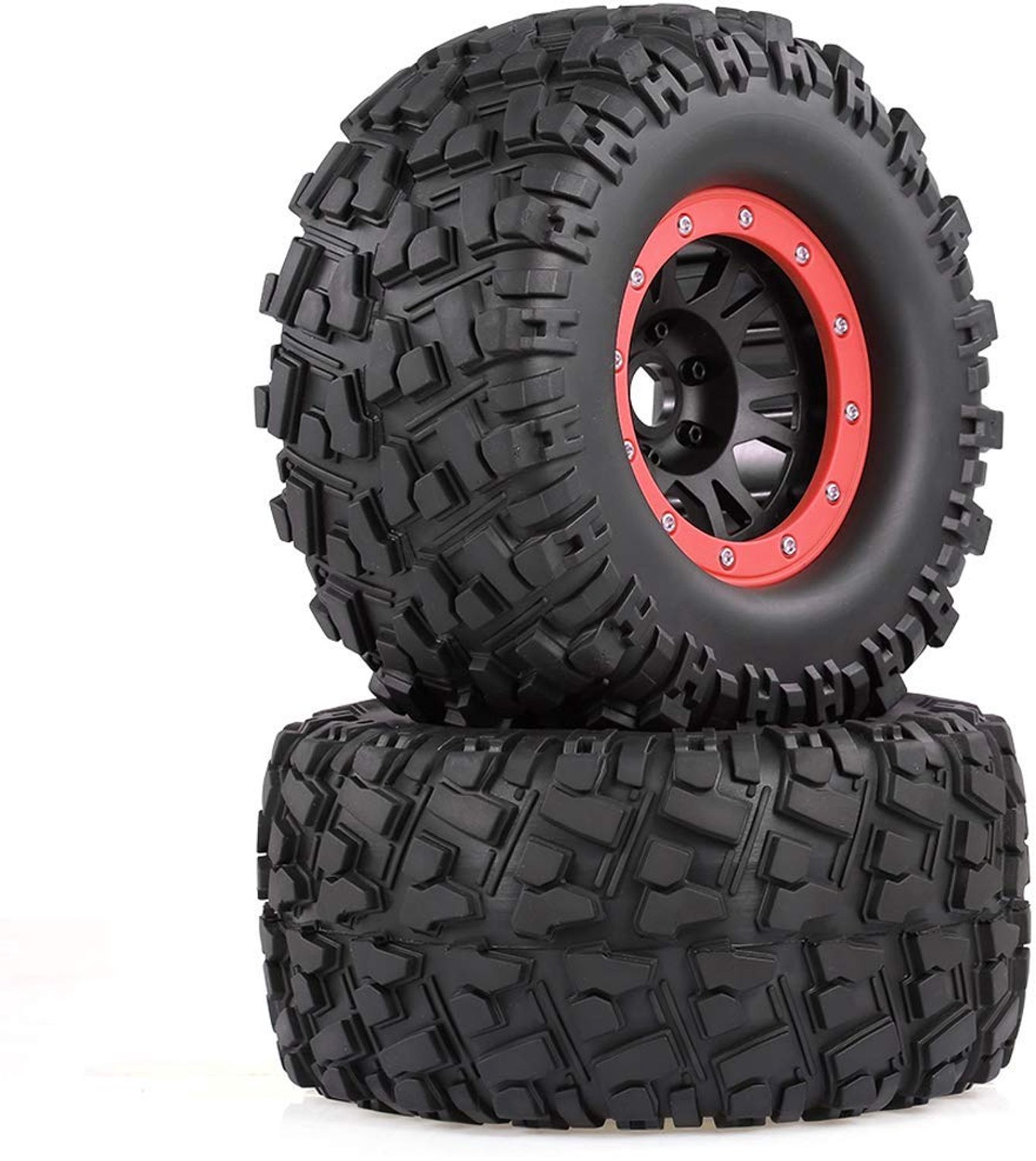 2 stuks 1 8 monster truck rubber banden met beadlock wiel
