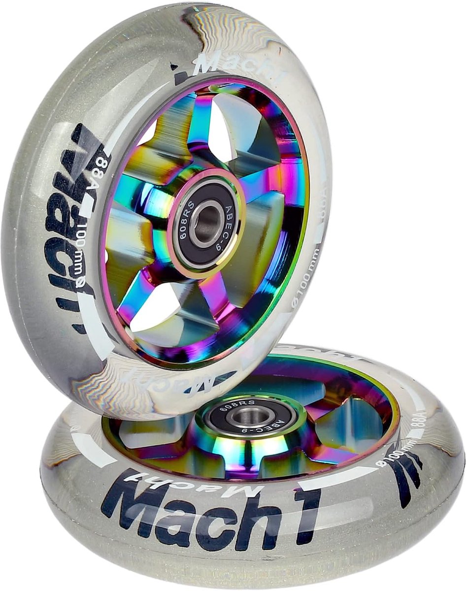 2 stuks 100x24mm mach1 stuntscooter aluminium wielenset inclusief kogellagers spacers shopvlot