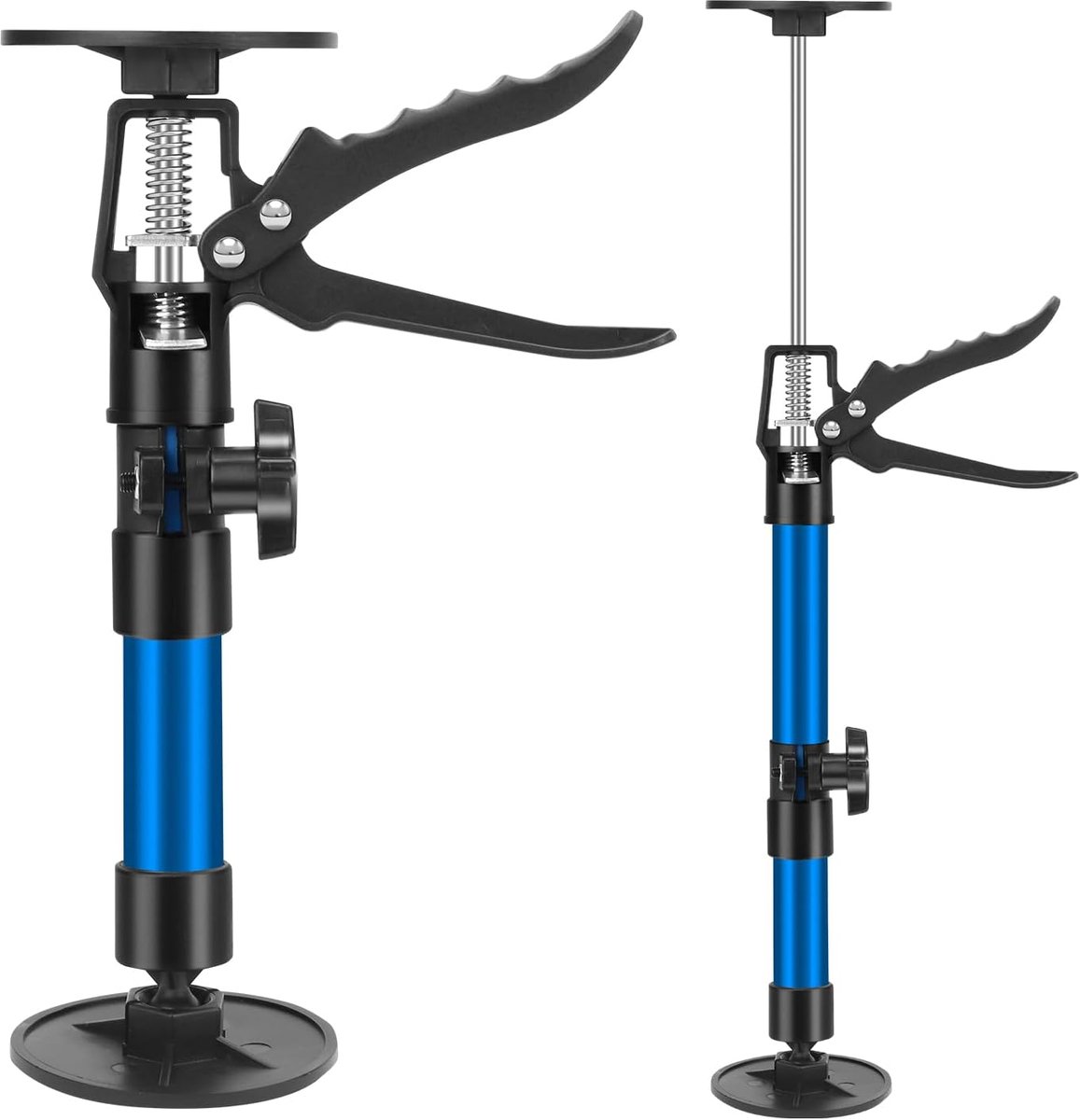 2 stuks plafondsteun eenhandsteun montagesteun professionele telescopische steun telescopische bereik 30 cm tot 59 cm draagkracht 40 kg voor gipsplaat plafondmontage kastinstallatie