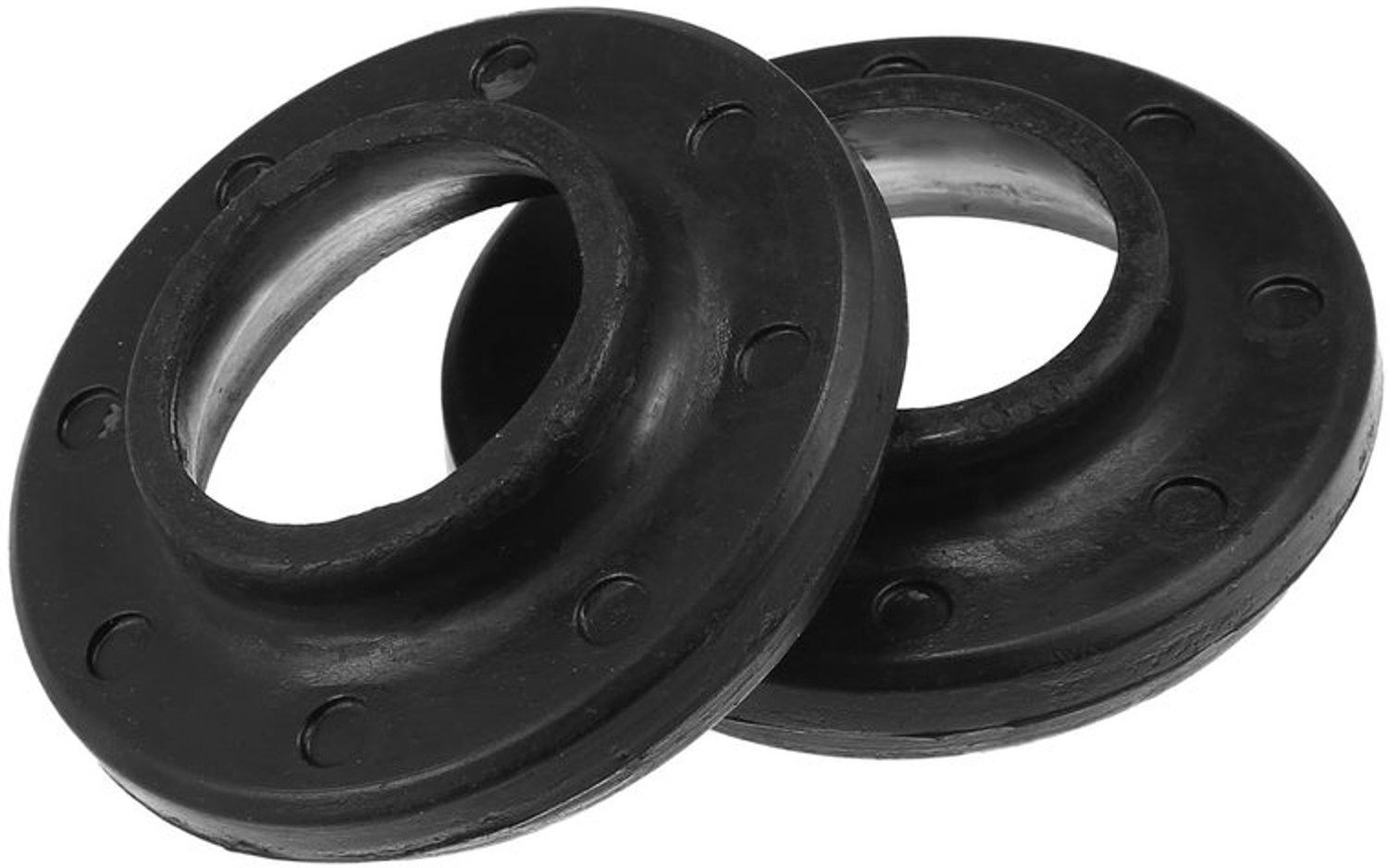 2 stuks voorste bovenste schroefveerisolatoren rubber zwart